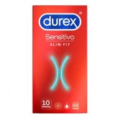 Durex Sensitivo Slim Fit, 10 Preservativos.