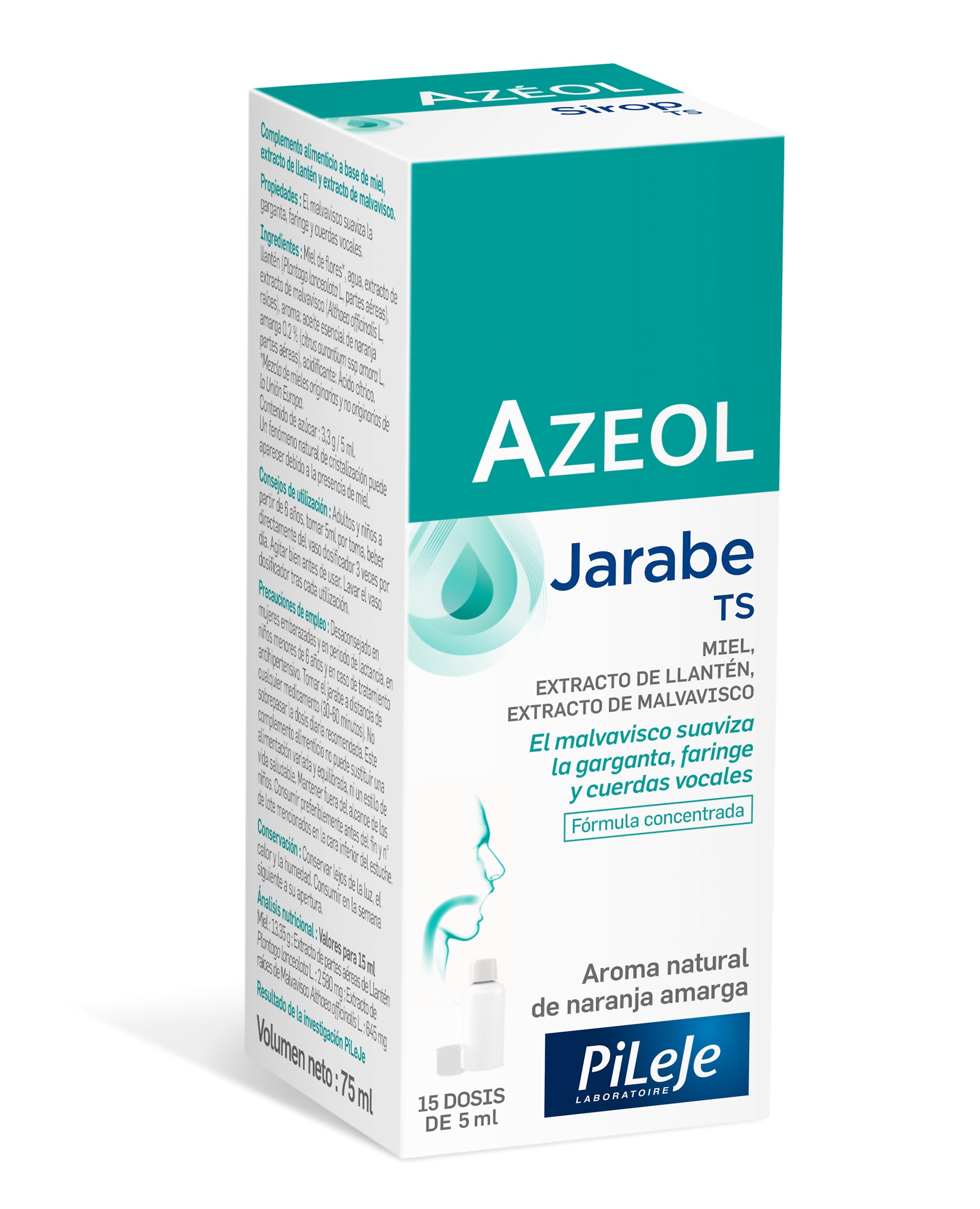 Pileje Azeol Jarabe TS, 75 ml