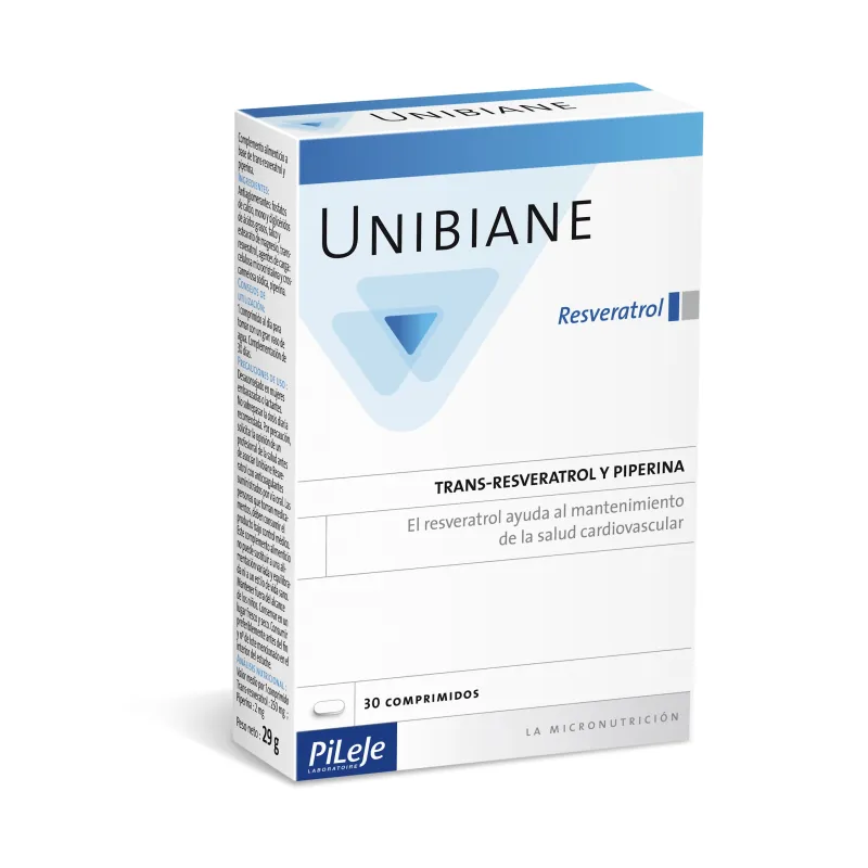 Pileje UNIBIANE Resveratrol, 30 cápsulas. Pileje UNIBIANE Resveratrol, 30 cápsulas.