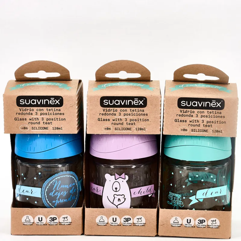 Suavinex Biberon Vidrio Boca Ancha Tetina Redonda Suavinex Biberon Vidrio Boca Ancha Tetina Redonda