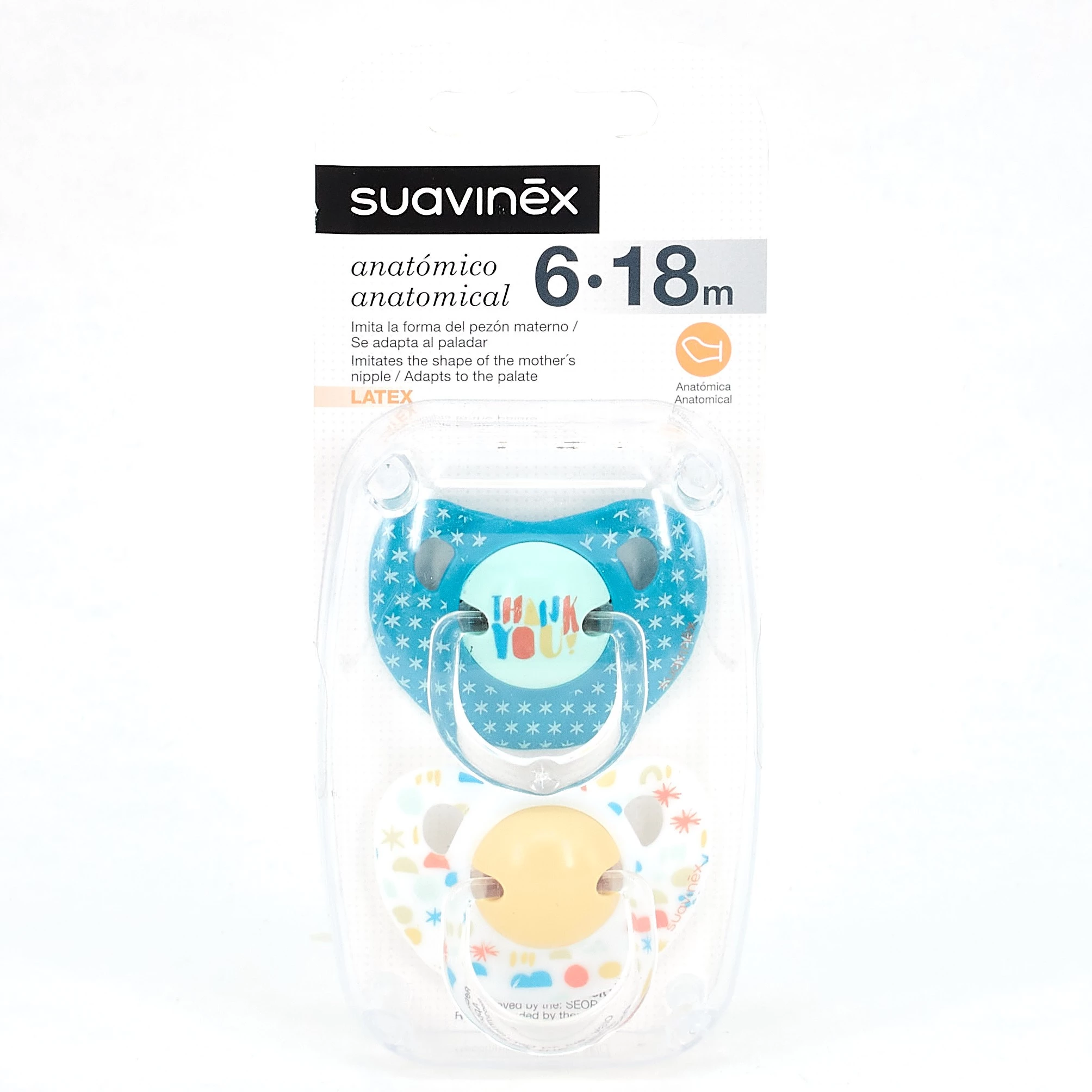 Suavinex Chupete Latex 6m, 2Uds.