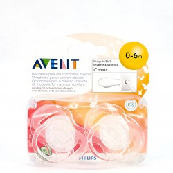Avent Chupete Traslucido 0-6 m, 2Uds.