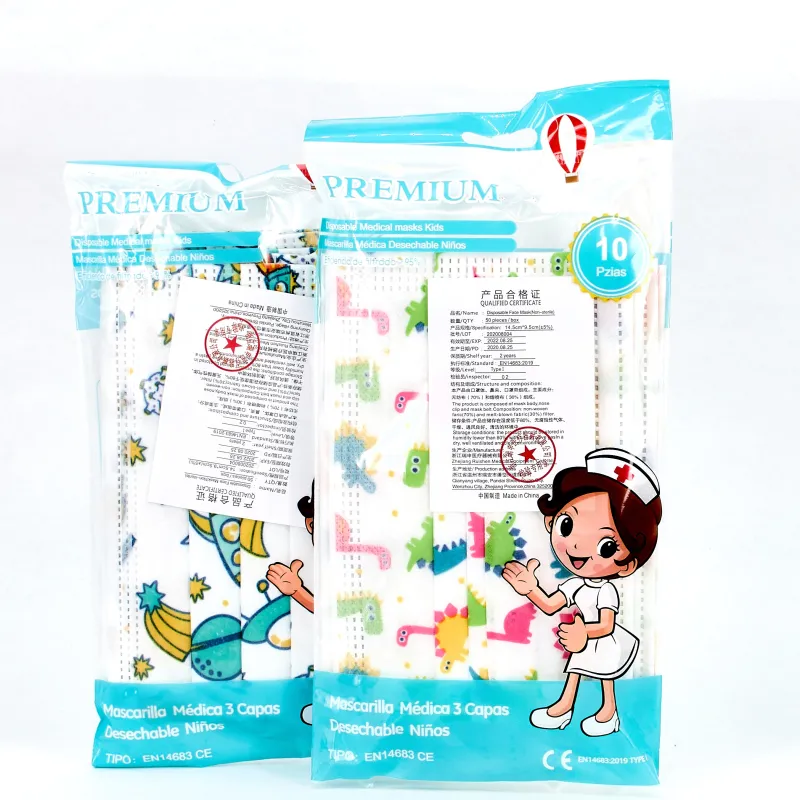Mascarilla Quirúrgica Infantil Dibujo Blancas, 10 Uds. Mascarilla Quirúrgica Infantil Dibujo Blancas, 10 Uds.