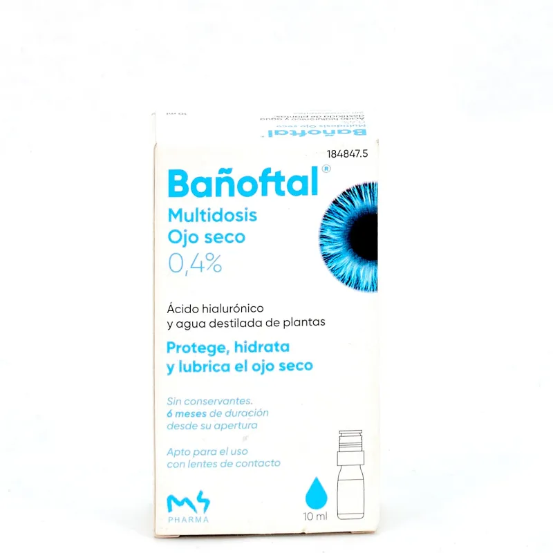 Bañoftal Multidosis Ojos Seco 0,4%, 10ml. Bañoftal Multidosis Ojos Seco 0,4%, 10ml.