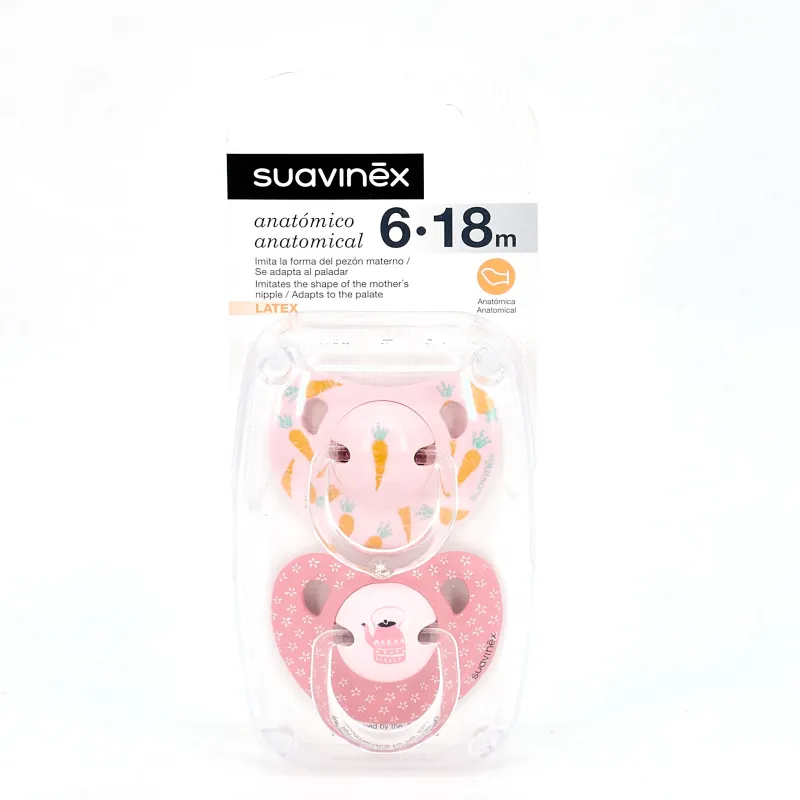 Suavinex Chupete Latex 6m, 2Uds. Suavinex Chupete Latex 6m, 2Uds.