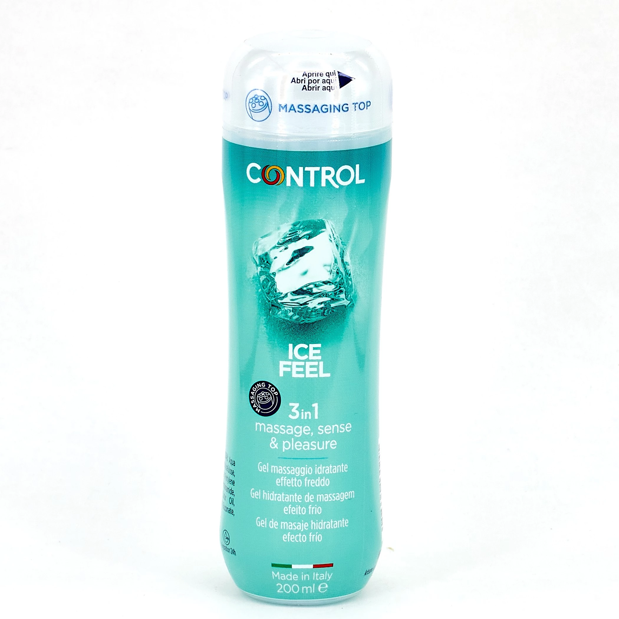 Control Ice Feel Gel de Masaje, 200ml.