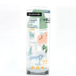 Suavinex Biberon Tetina Latex +4m, 360ml.