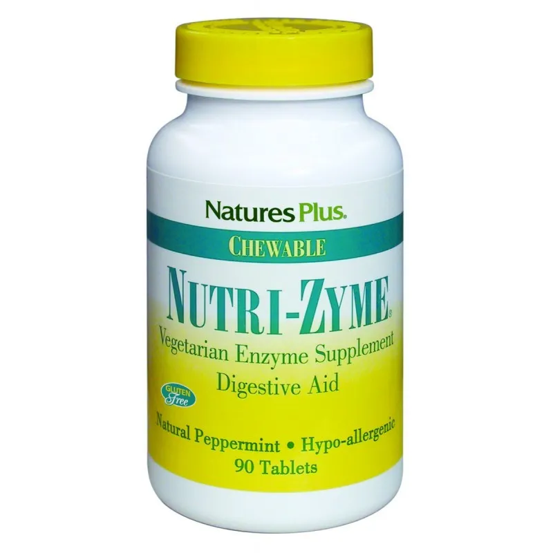 Natures Plus Nutri-Zyme, 90 comprimidos masticables. Natures Plus Nutri-Zyme, 90 comprimidos masticables.
