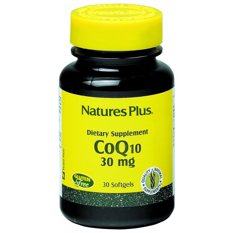 Natures Plus COQ10 30 mg, 30 perlas.