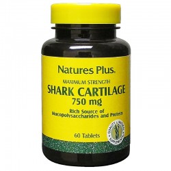Natures Plus Cartílago de tiburón 750mg, 60 comprimidos.