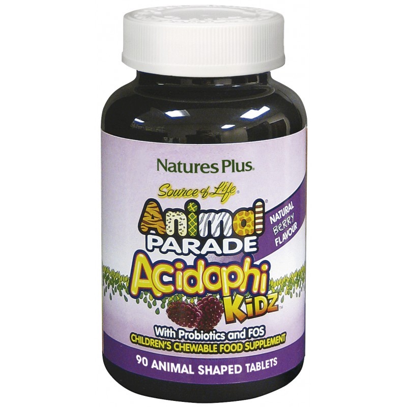 Natures Plus Animal parade Acidophikidz, 90 comprimidos.