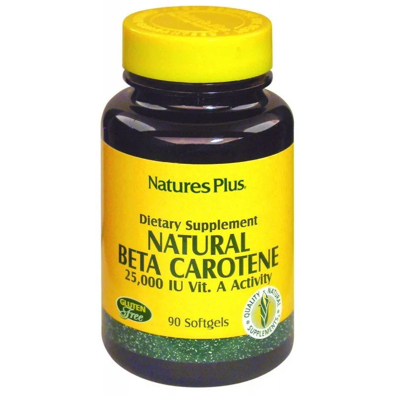 Natures Plus Natural Beta Carotene, 90 perlas. Natures Plus Natural Beta Carotene, 90 perlas.