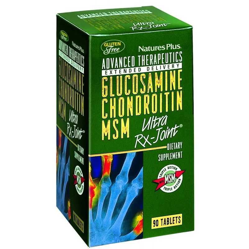 Natures Plus Glucosamine Chondroitin MSM Ultra RX-Joint, 90 comprimidos. Natures Plus Glucosamine Chondroitin MSM Ultra RX-Joint, 90 comprimidos.