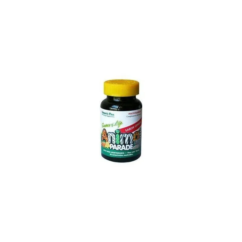 Natures Plus Animal Parade Multivit Cereza, 60 Comp.
