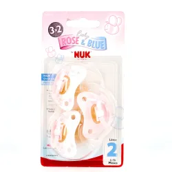 Nuk Chupete Látex Rose T-2, 3x2 Unidades.