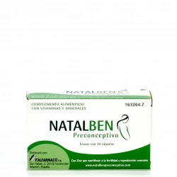 NATALBEN SUPRA 30 CAPSULAS Complemento vitamínico y mineral para embarazo