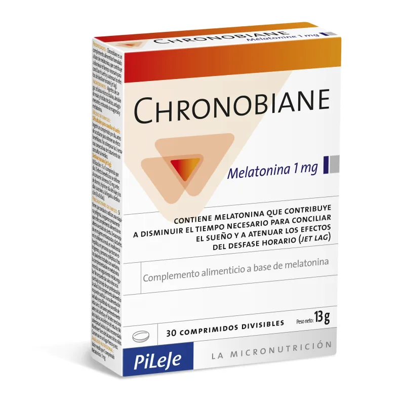 Pileje Chronobiane 1 mg Melatonina, 30 Comprimidos. Pileje Chronobiane 1 mg Melatonina, 30 Comprimidos.