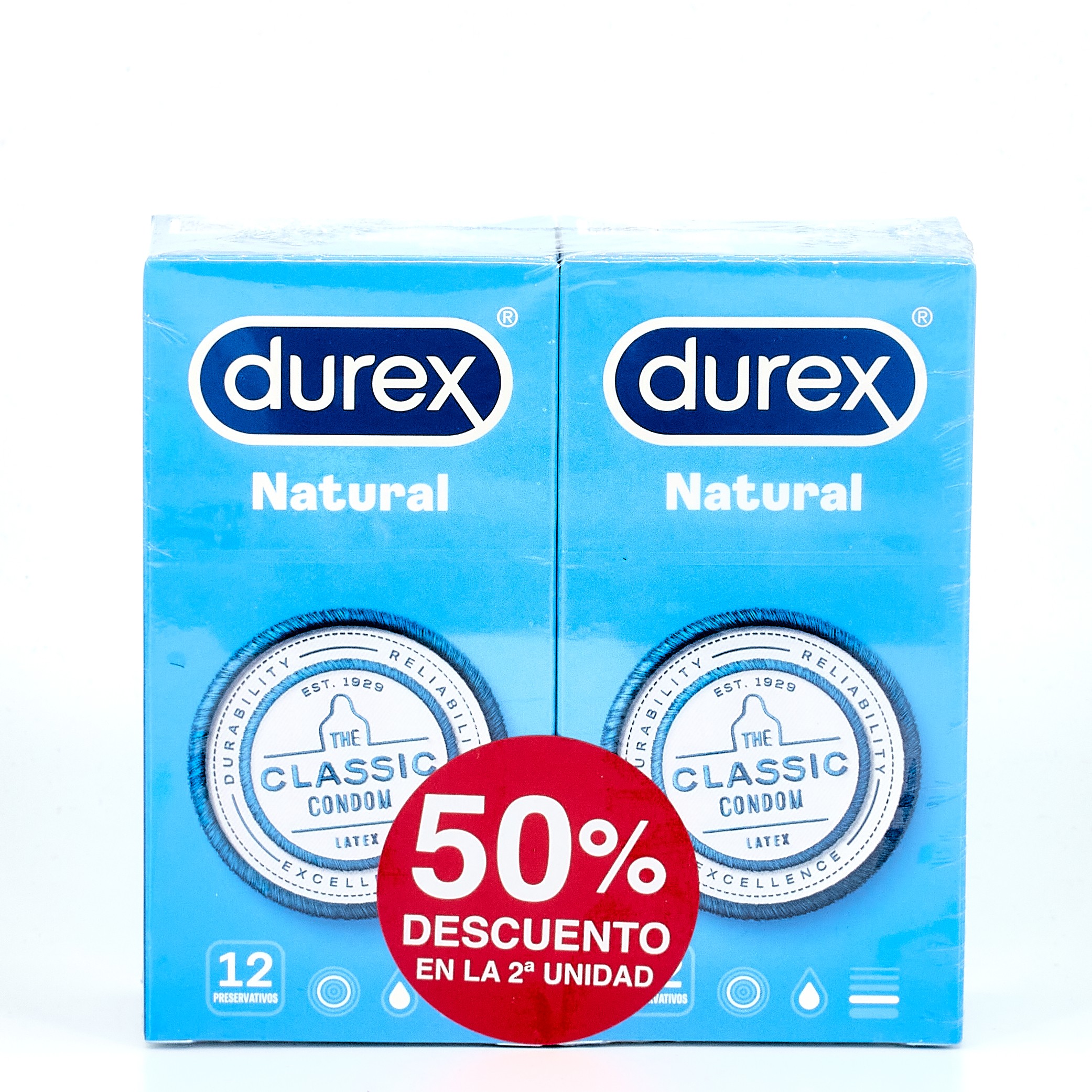 Durex Natural Plus, 2x12U.