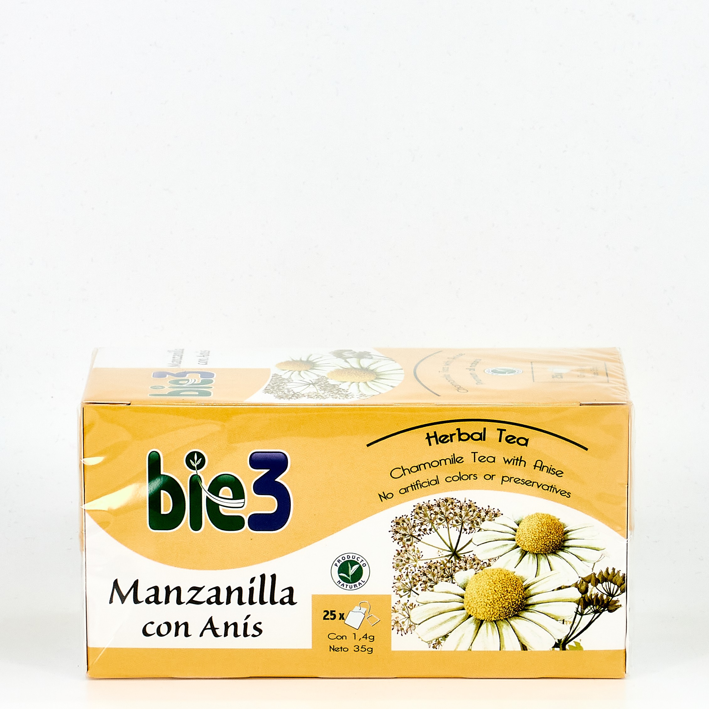 infusión de manzanilla con anís, 25ud