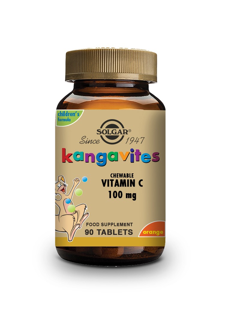 Solgar Kangavites Vit C 100 mg, 90 Comprimidos Masticables.