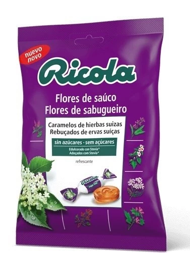 Ricola caramelo sabor Sauco con Estevia, 70g.