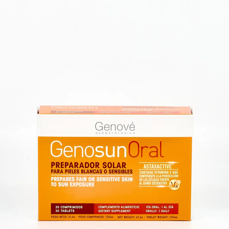 Genosun Oral, 30 comprimidos.
