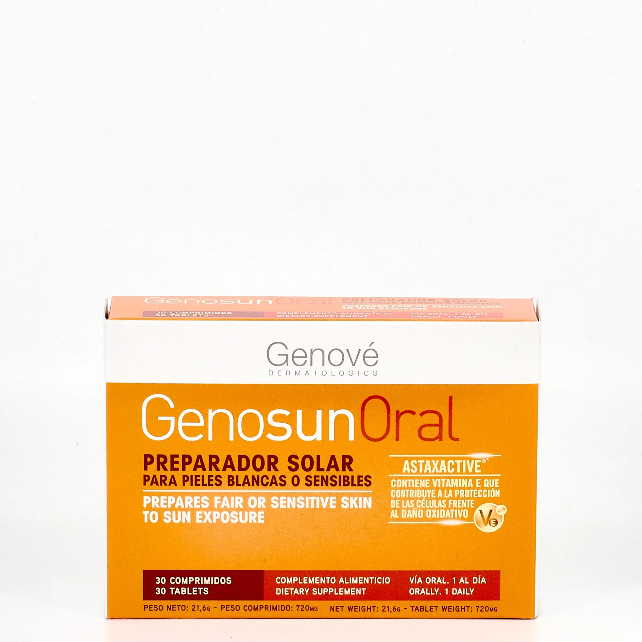 Genosun Oral, 30 comprimidos.