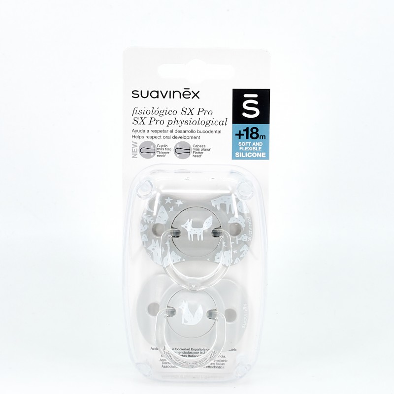 Suavinex chupete silicona tetina fisiológica 0-6 m 2 uds