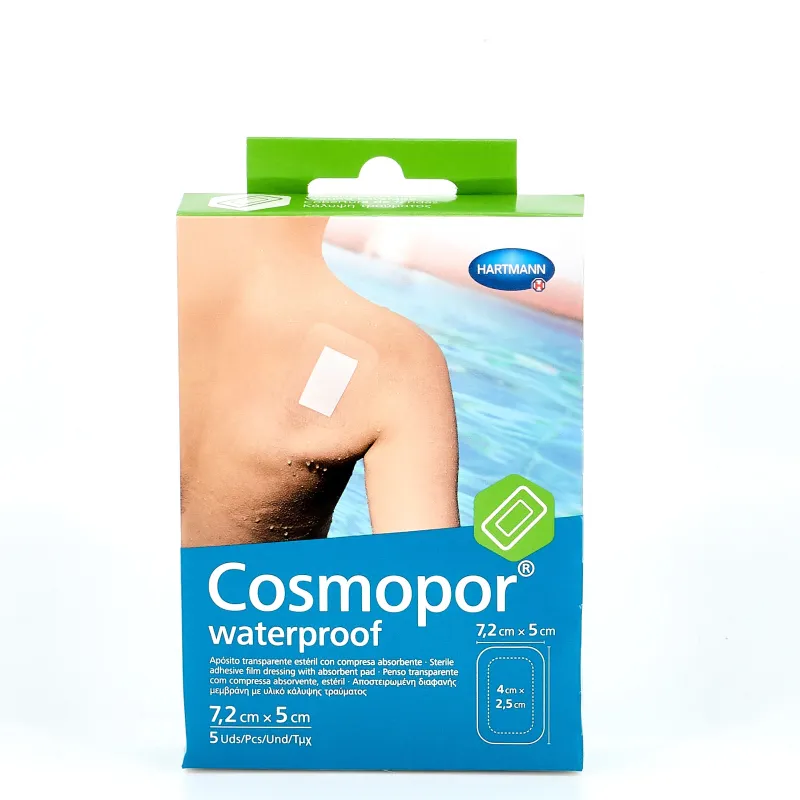 Cosmopor Waterproof Aposito Adhesivo 7.2x5 cm, 5Uds. Cosmopor Waterproof Aposito Adhesivo 7.2x5 cm, 5Uds.