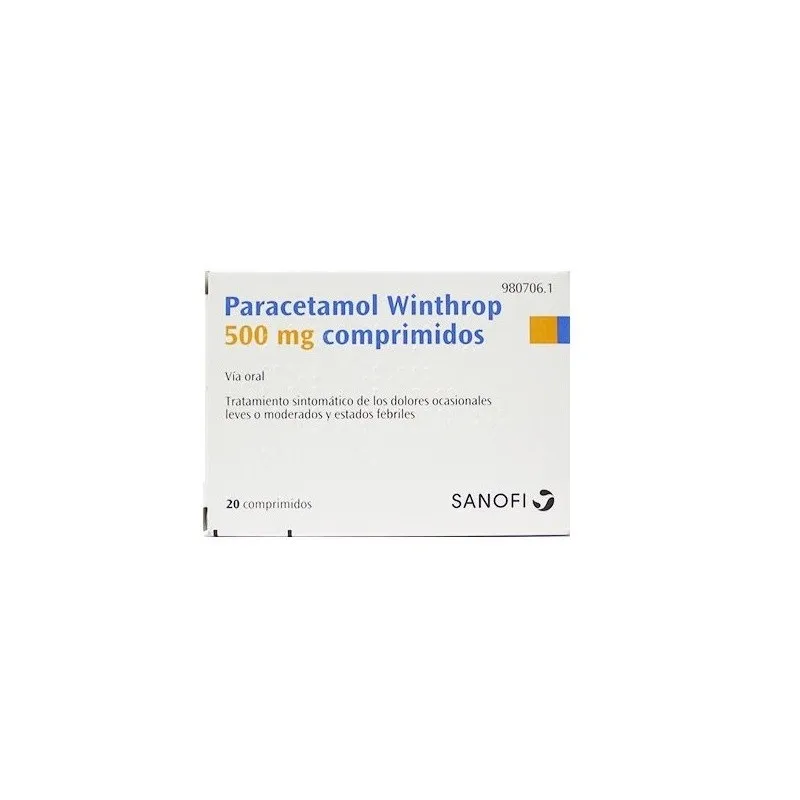 Paracetamol Winthrop 500 mg, 20 comprimidos