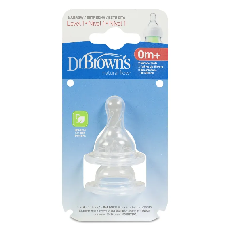 Dr. Brown's tetina estándar nivel 1, 2U.