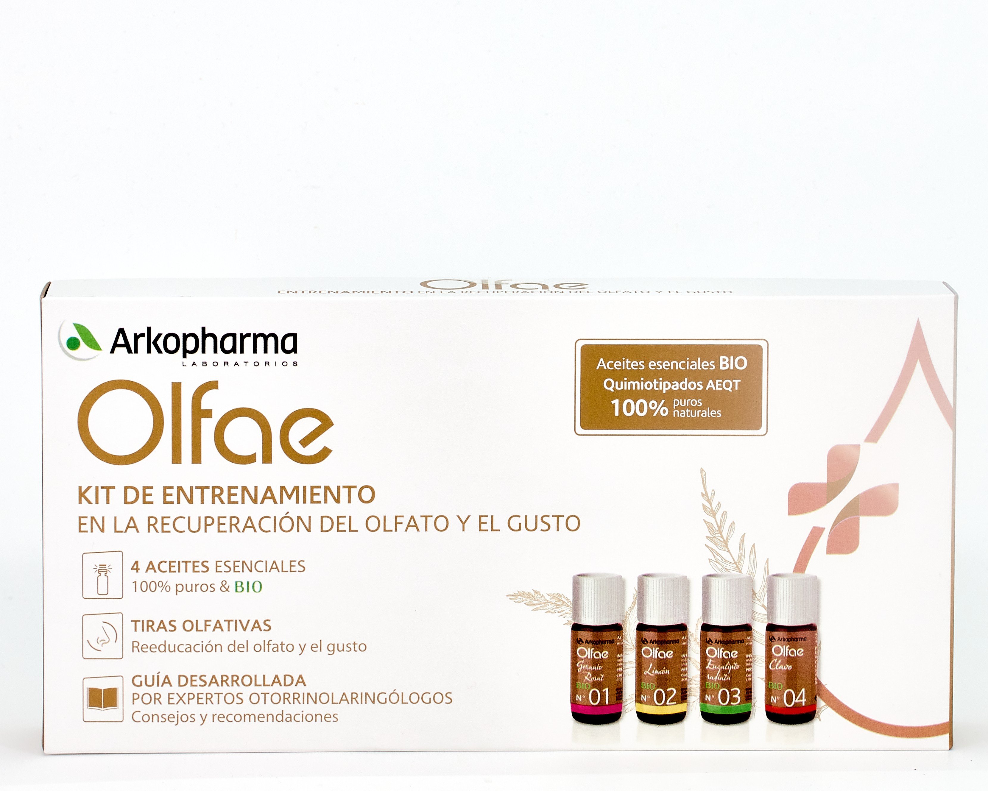 Arkopharma Olfae Kit de entrenamiento olfato, 4 frascos x10ml