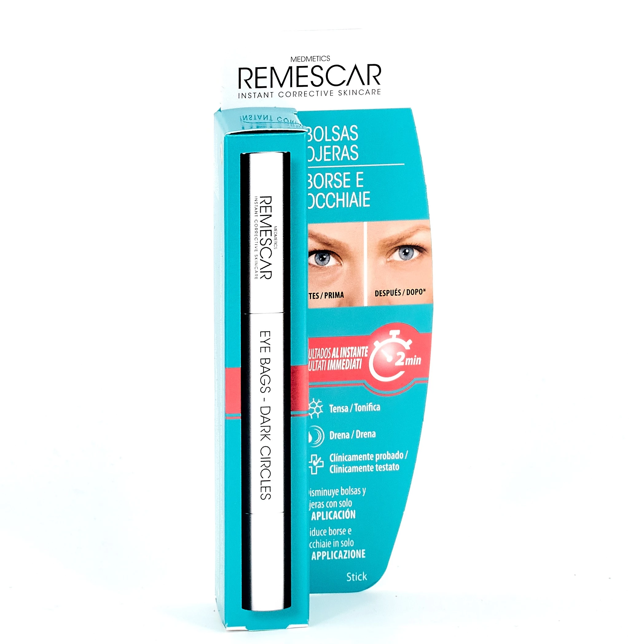 Remescar Crema bolsas y ojeras stick, 4ml.