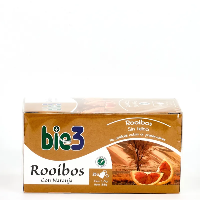 Bie3 Rooibos con Naranja, 25 Filtros. Bie3 Rooibos con Naranja, 25 Filtros.