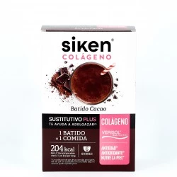 Siken Colageno Batido Cacao, 6 Sobres.