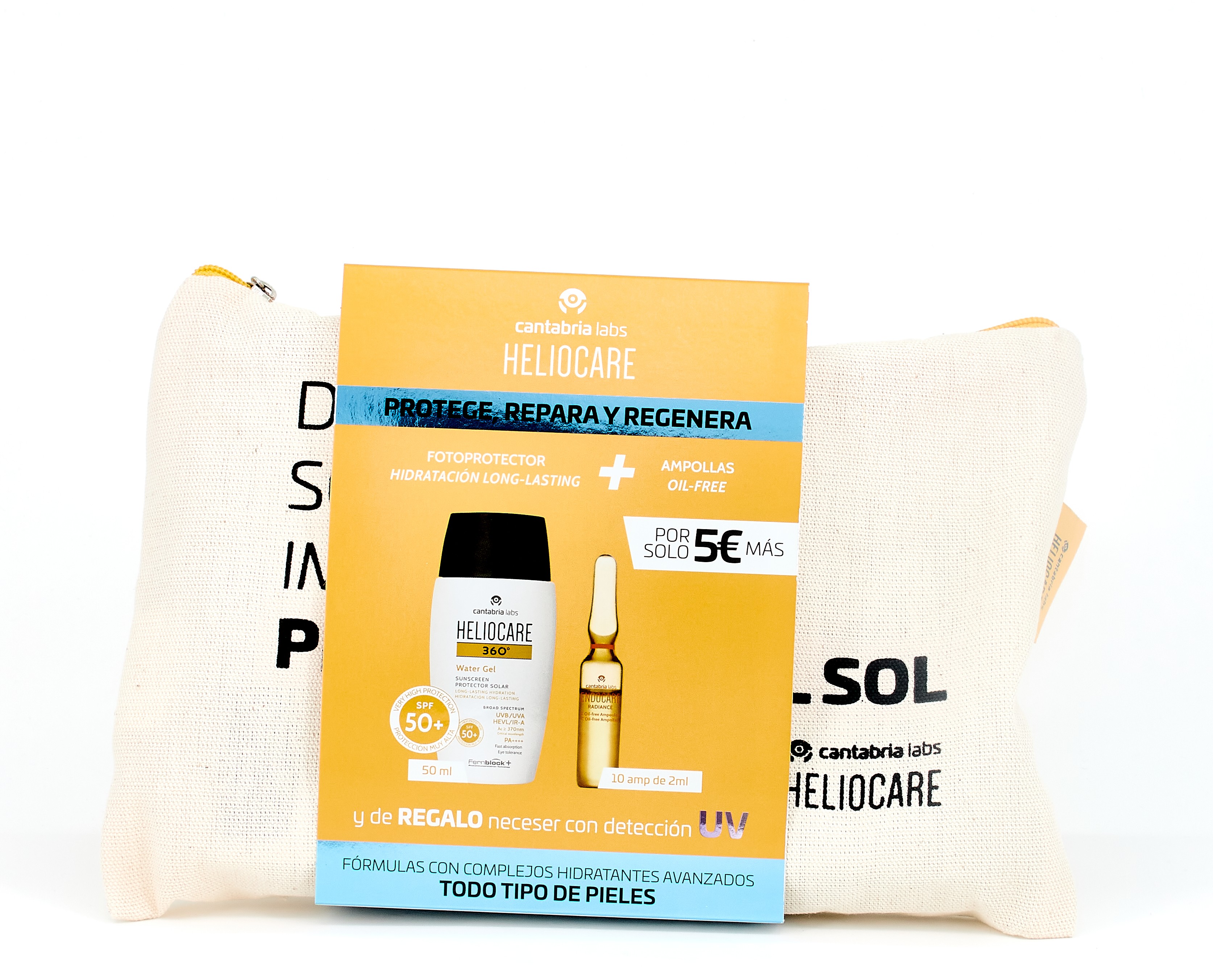 Heliocare 360 Water Gel + Endocare C Oil Free 10 Ampollas