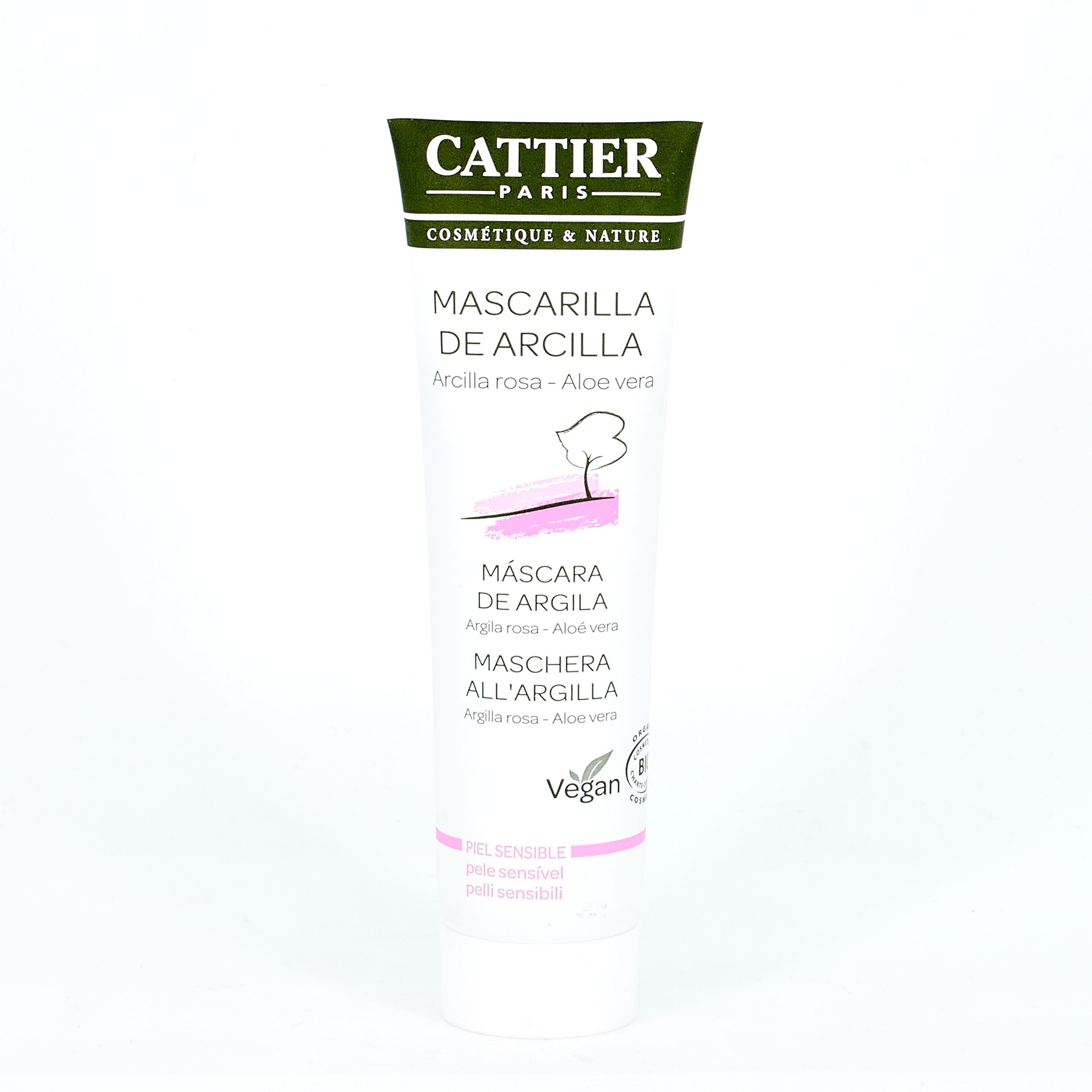 Cattier mascarilla arcilla rosa, 100ml.