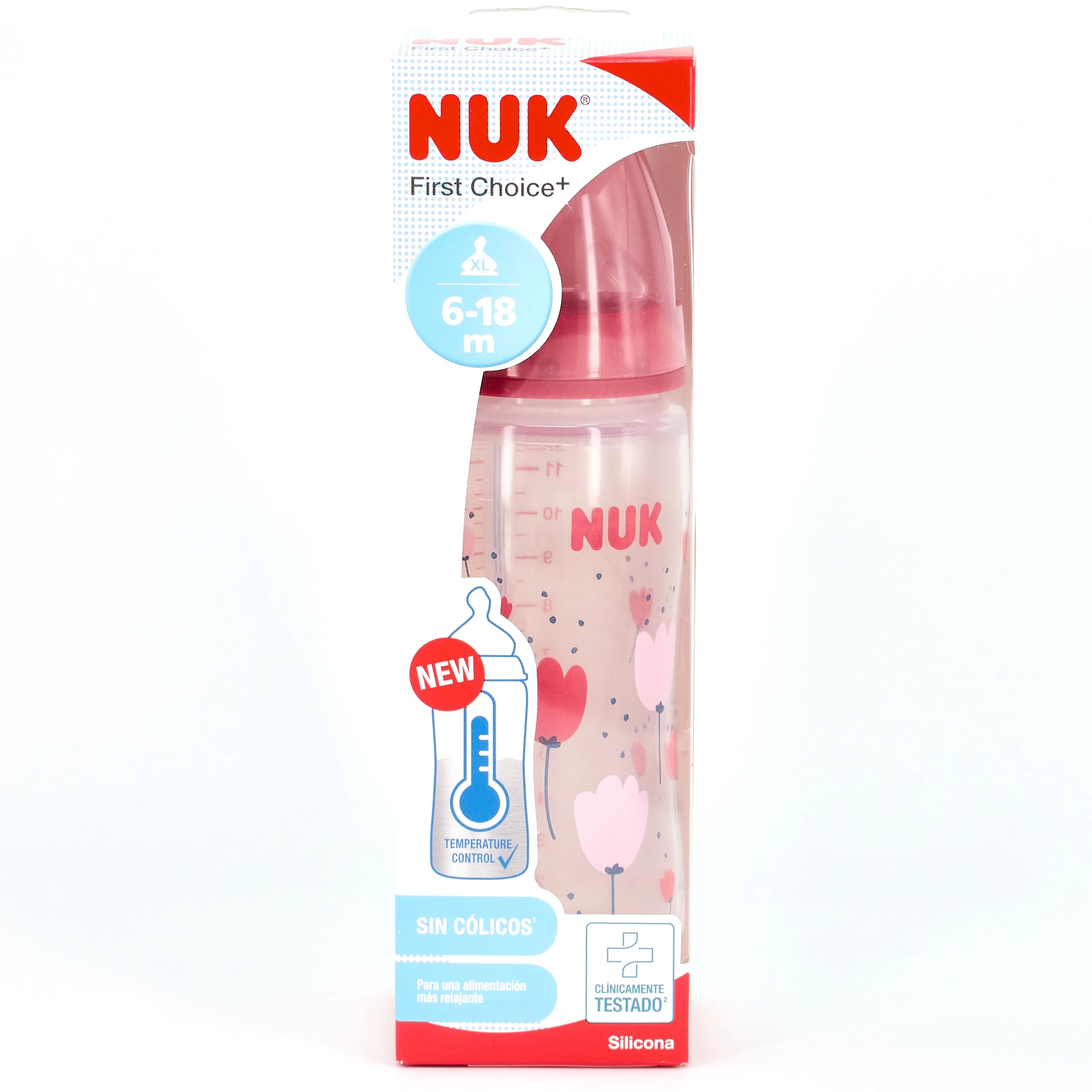 Nuk biberon silicona leche materna 0 a 6 meses