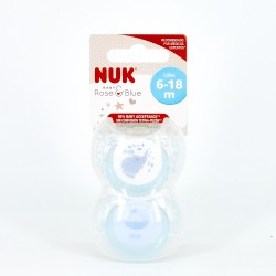 NUK Chupete Latex Azul T2, 2 Uds.
