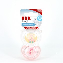 Nuk Freestyle Chupete Silicona 6-18 m, 2U.