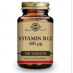 Solgar Vitamina B12VIT B12 100ug. Cianocobalamina, 100 comprimidos.