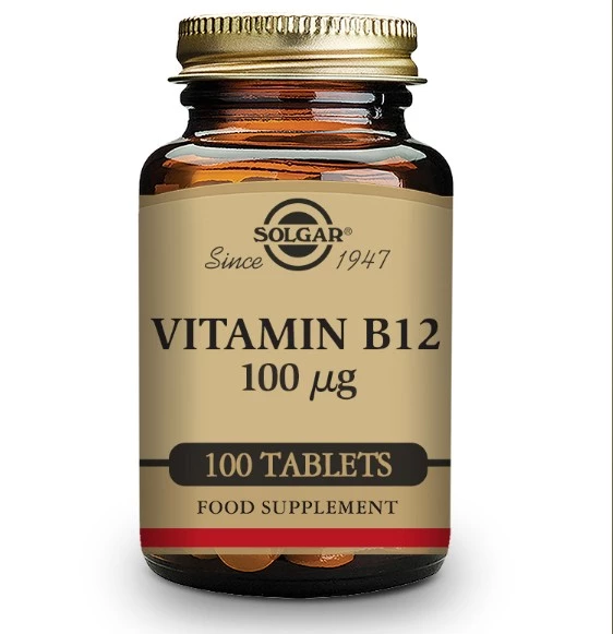 Solgar Vitamina B12VIT B12 100ug. Cianocobalamina, 100 comprimidos.