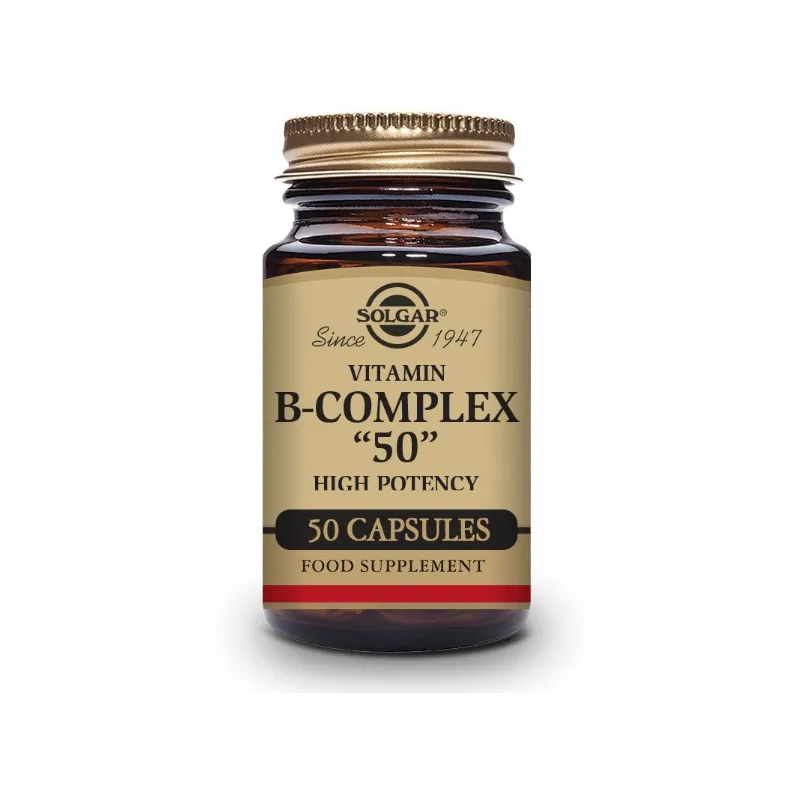 Solgar B-Complex 50, 50 Cápsulas vegetales.