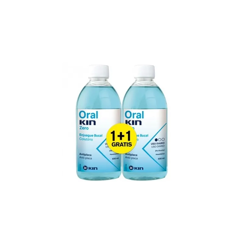 Oralkin Zero Enjuague Duplo, 2 x 500ml.