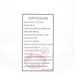 Mascarilla FFP2 Infantil Negra, 1Ud.