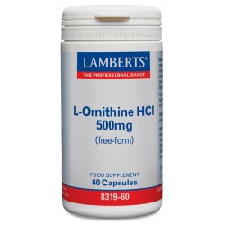 LAMBERTS L-Ornitina 500 mg, 60 cápsulas.