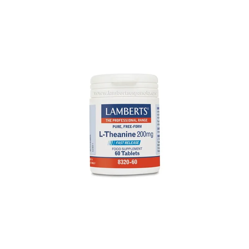 LAMBERTS L-Teanina 200 mg, 60 comprimidos.