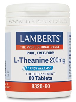 LAMBERTS L-Teanina 200 mg, 60 comprimidos.