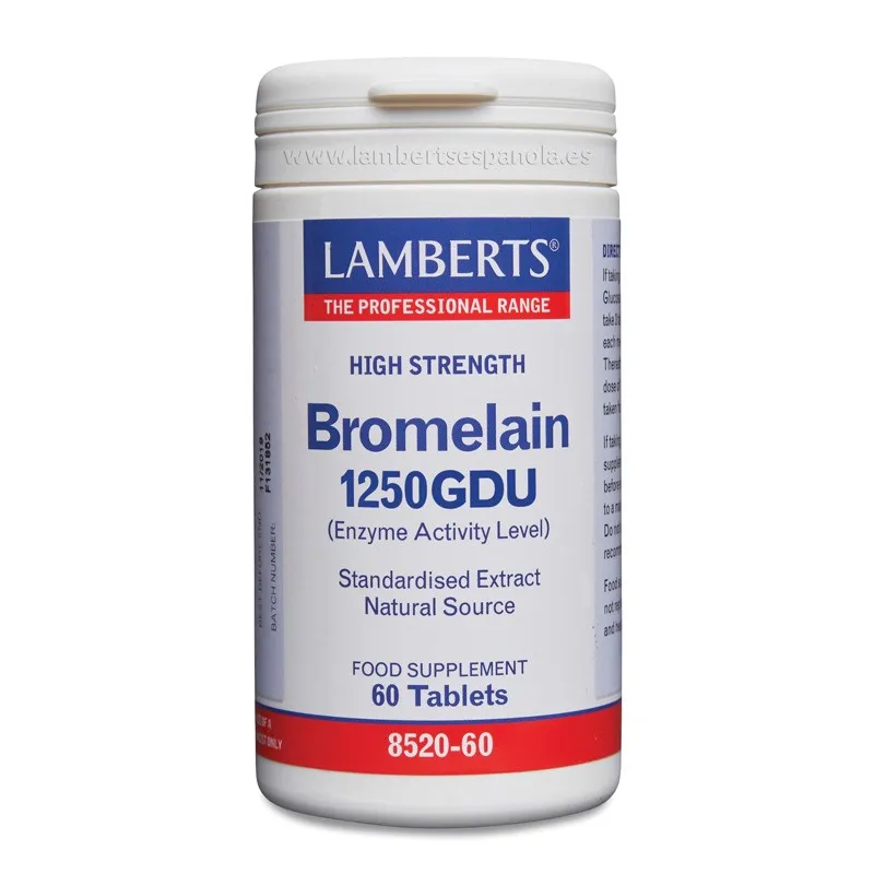 LAMBERTS Bromelina 1000 GDU, 60 comprimidos.
