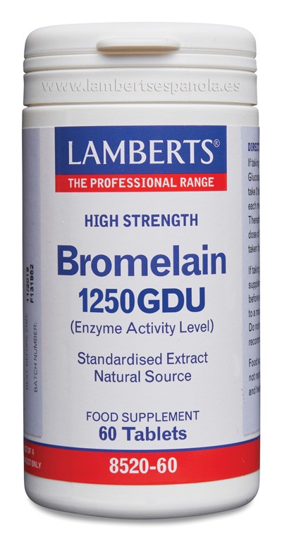 LAMBERTS Bromelina 1000 GDU, 60 comprimidos.
